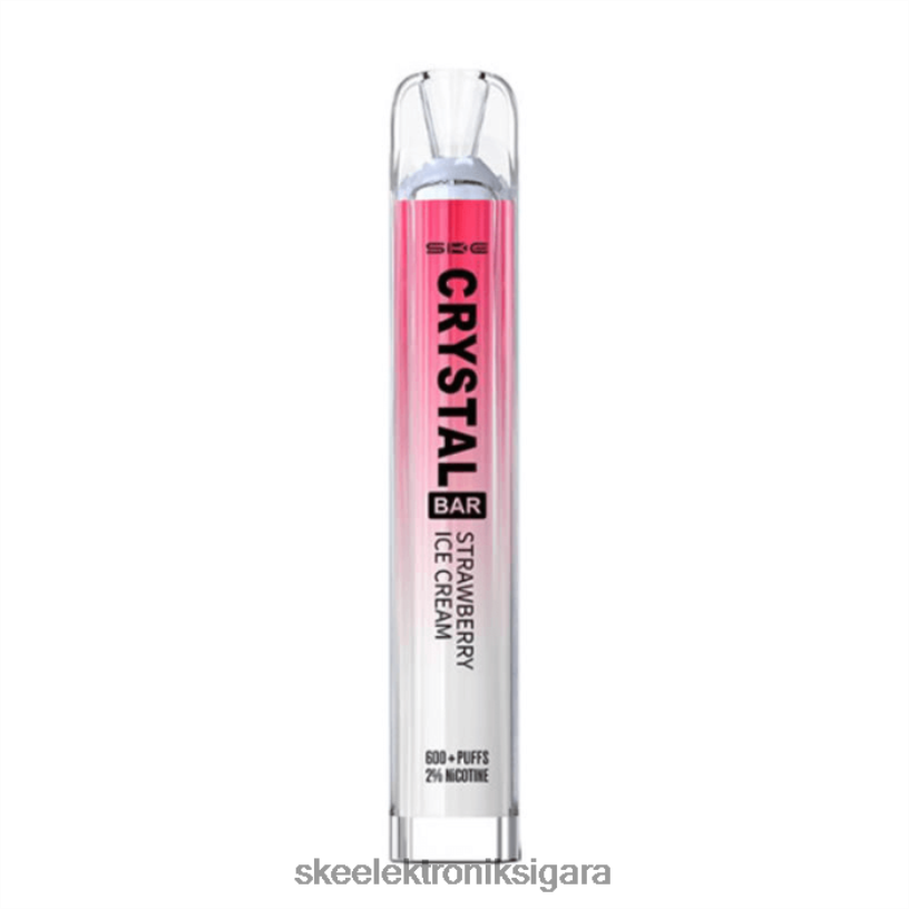 çilekli dondurma SKE Crystal Bar tek kullanımlık elektronik sigara 46NP480 | SKE Flavours