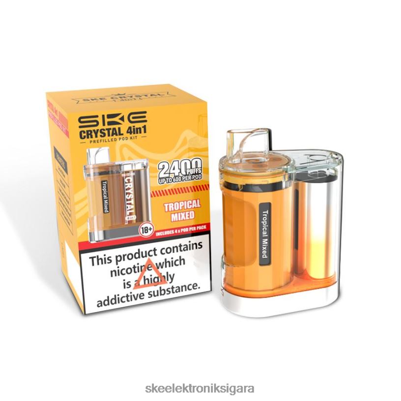 tropikal karışık SKE Crystal 4 in 1 2400 kapsül kiti 46NP49 | Best SKE Flavours