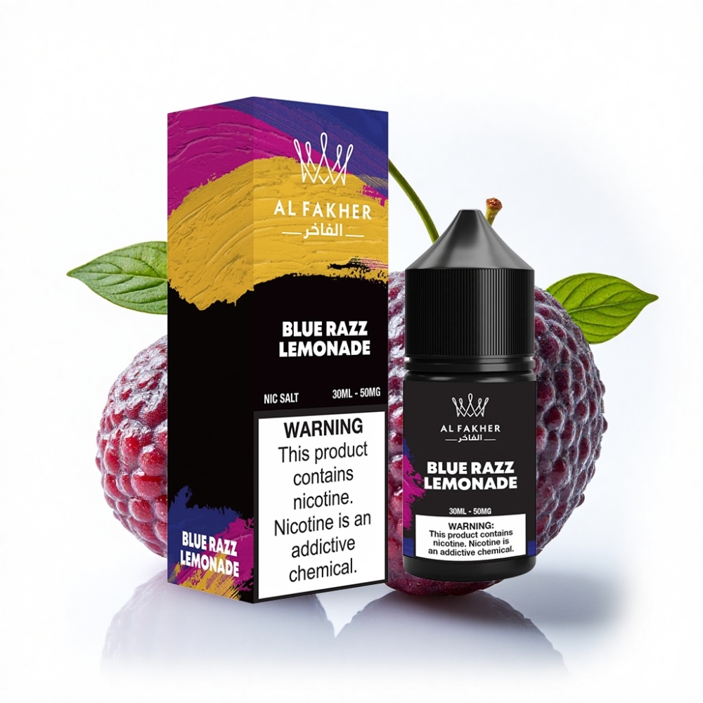 AL Fakher Nicotine Salt E-Liquid 30ml Mavi Ahududu Limonata 50mg