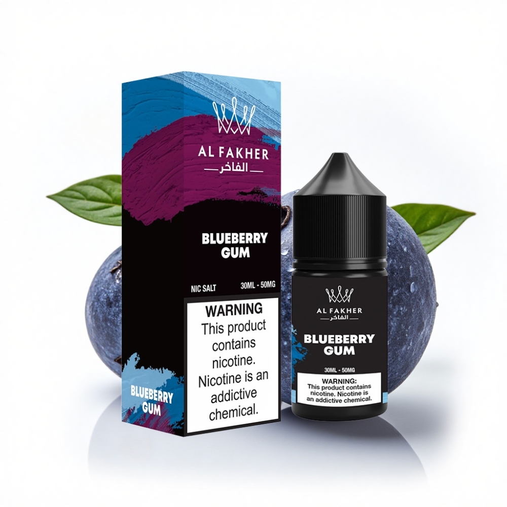 AL Fakher Nicotine Salt E-Liquid 50MG Mavi Böğürtlen Sakızı 30ml Chubby Unicorn