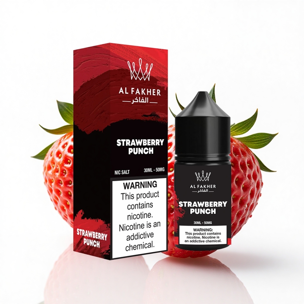 AL Fakher Nicotine Salt E-Liquid Pod Çilek Punch 50MG 30ml