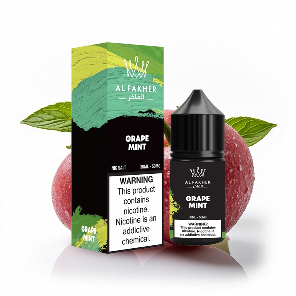 AL Fakher Nicotine Salt E-Liquid Üzüm Nane Aromalı 50MG 30ml Pod Uyumlu