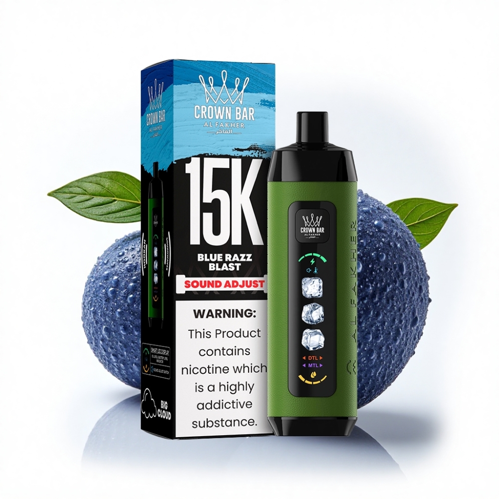 Al Fakher 15K Ice Adjust 15000 Puff 22ml Mavi Ahududu Patlaması Mesh Coil