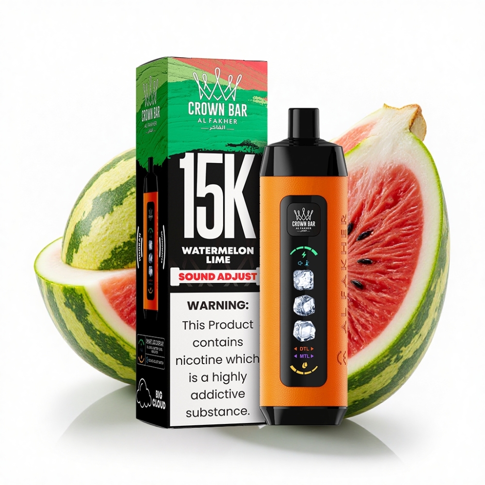 Al Fakher 15k Ice Adjust Clouds 15000 Puff 22ml LED Display Karpuz Lima