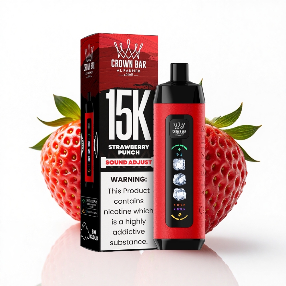 Al Fakher Adjust Clouds 15k LED Display Çilek Punch