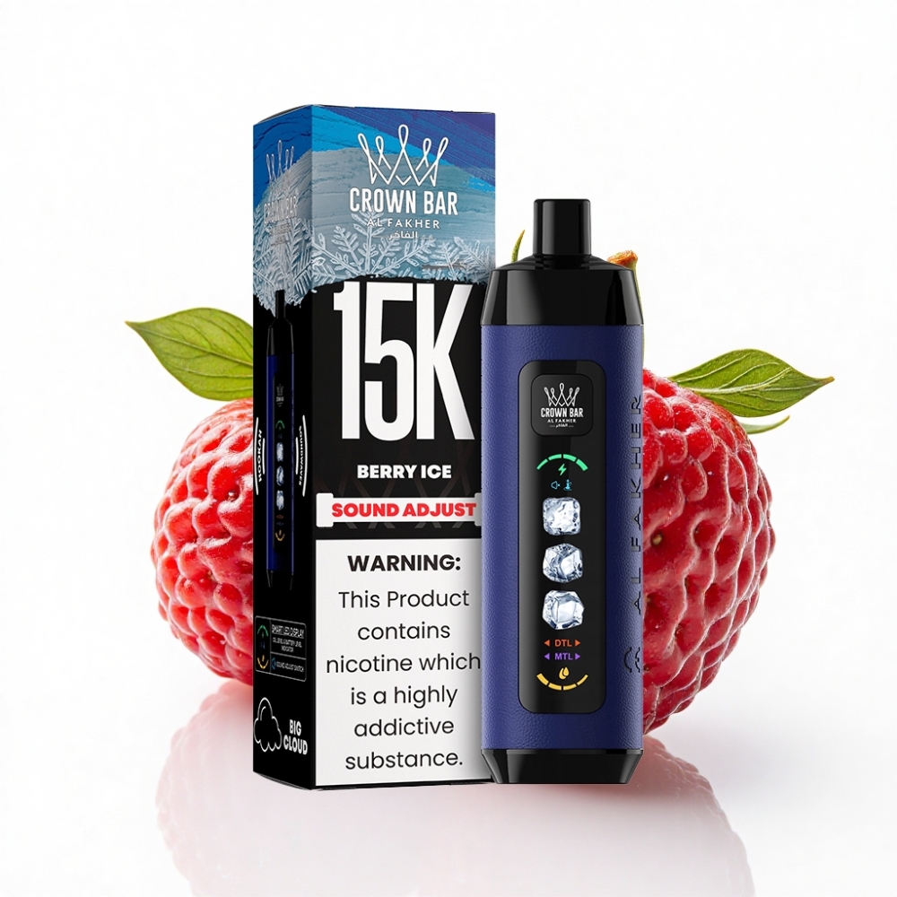 Al Fakher Ice Adjust 15k Puff LED Ekranlı Berry Buz Aromalı
