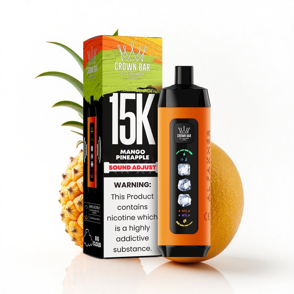 Al Fakher Ice Adjust Clouds 15k LED Display Mango Ananas