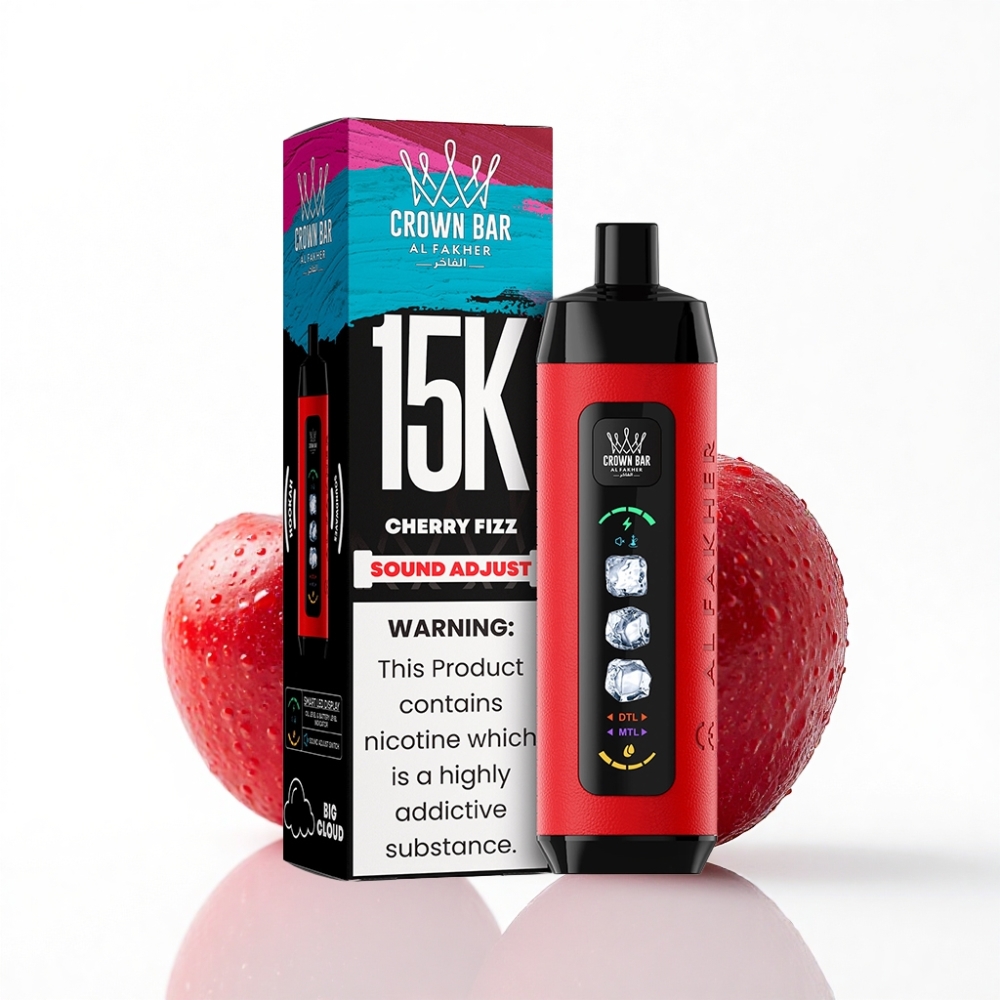 Al Fakher Ice Adjust Clouds 15k Puff 22ml Vişne Gazoz LED Ekranlı