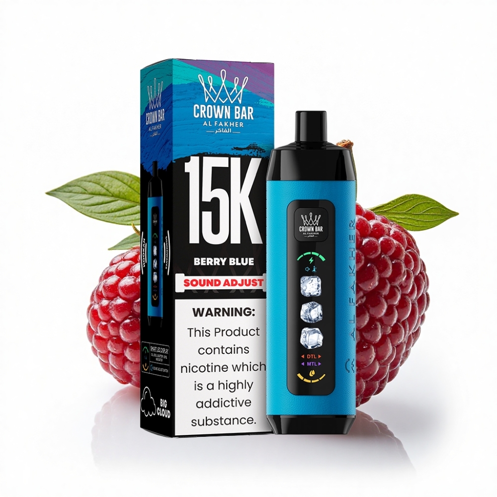 Al Fakher Ice Adjust Clouds 15k Puff 850mAh Type-C Çilek Mavisi