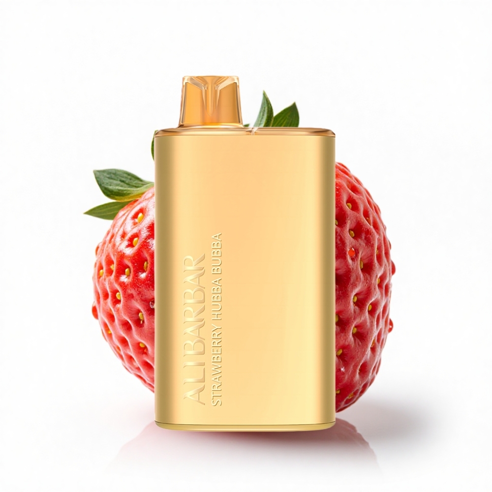 Alibarbar Rich 8000 Puffs 2000mAh Çilek Hubba Bubba Disposable Vape