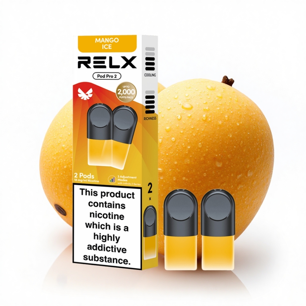 RELX Pod Pro 2 600 Puff 1.8% Nikotin Mango Buzu 1.9ml