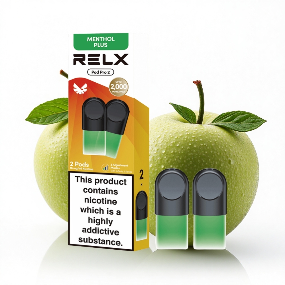 RELX Pod Pro 2 600 Puff 1.8% Nikotin Nane-Mentol Plus 1.9ml