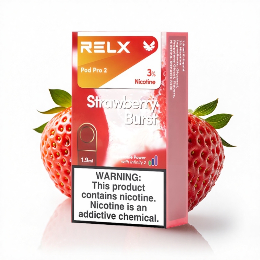 RELX Pod Pro 2 600 Puff 1.9ml Çilek Patlaması 3% Nikotin