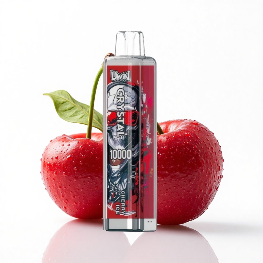 Turkey bulk wholesale UWIN Crystal 10000 Puff 18ml Cherry Ice RGB Işık
