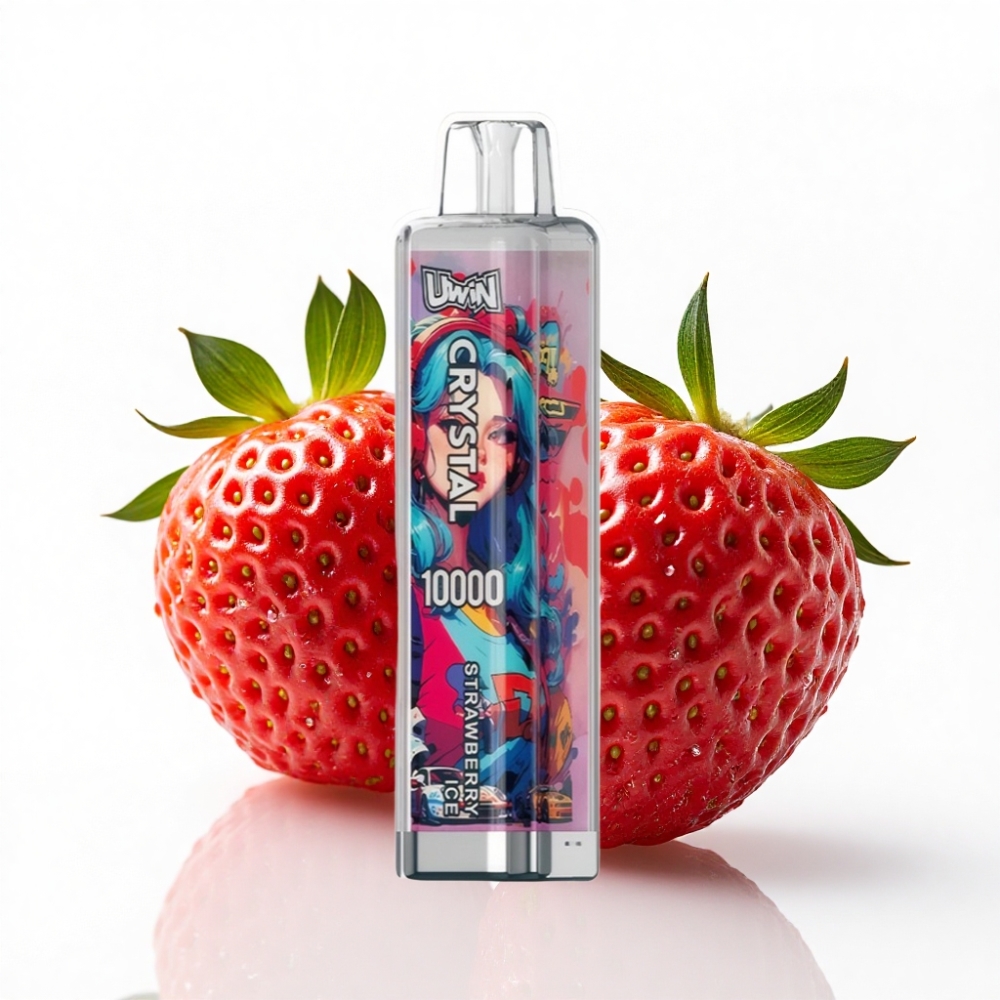 Turkey bulk wholesale UWIN Crystal 10000 Puffs Çilek Buz 18ml RGB Işık