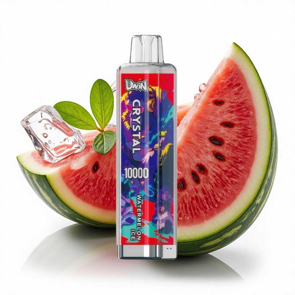 UWIN Crystal 10000 Puff 18ml Karpuz Buz Disposable Vape RGB Işık