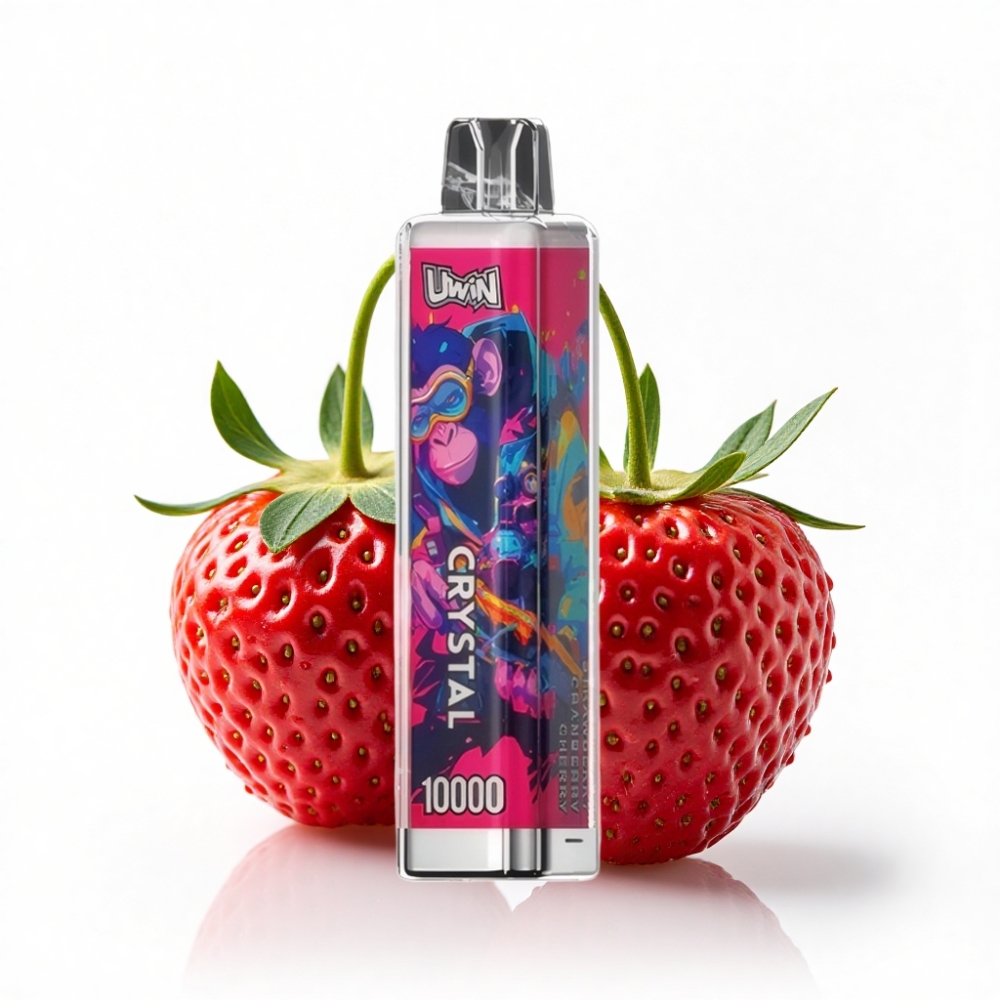 UWIN Crystal 10000 Puff Çilek Kızılcık Kiraz Aromalı RGB Işıklı 18ml