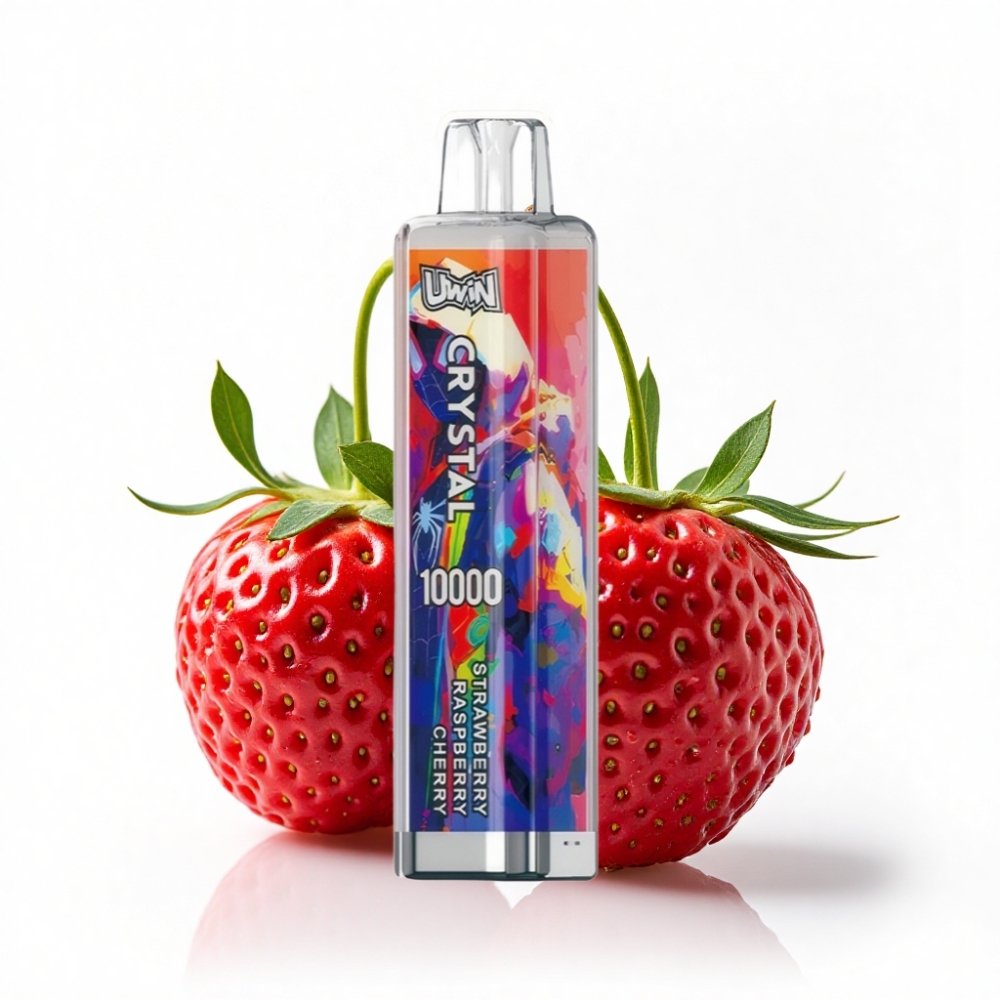 UWIN Crystal 10000 Puffs Çilek Ahududu Kiraz Type-C Hızlı Şarj RGB Işıklar
