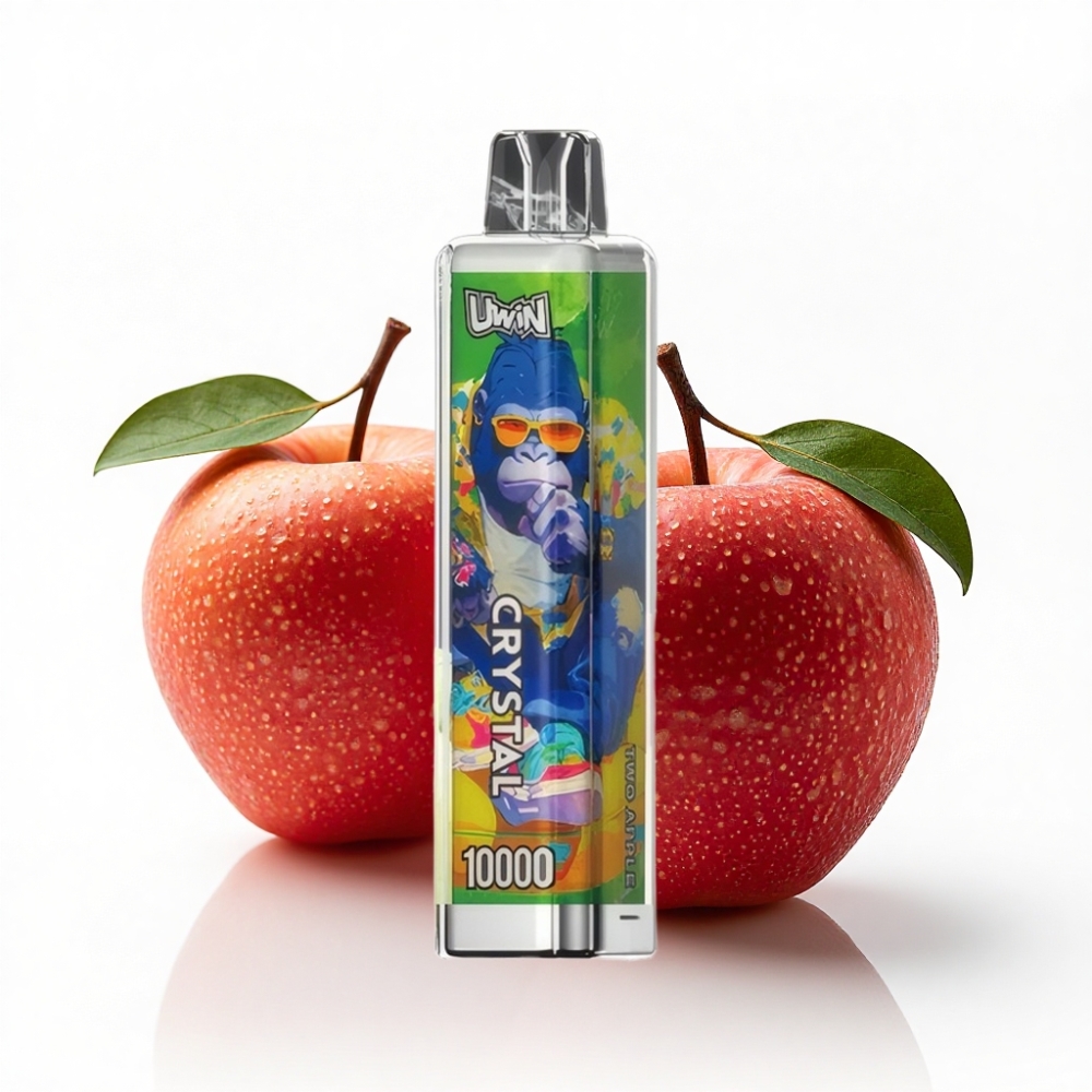 UWIN Crystal 10000 Puffs İki Elma Aromalı 18ml Type-C Şarj