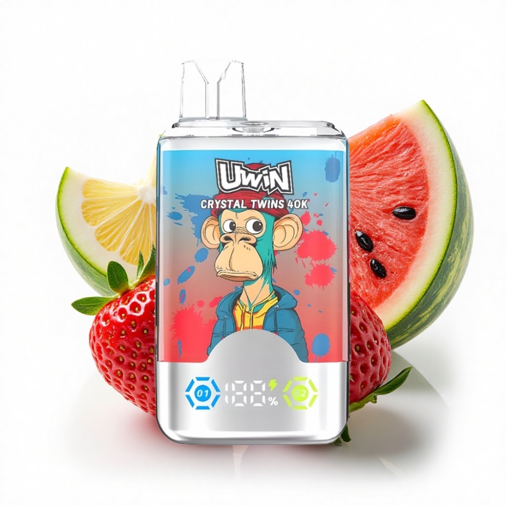 UWIN Crystal Twins 40000 Puff Çilek Karpuz Limon Lime Mesh Coil Tip-C