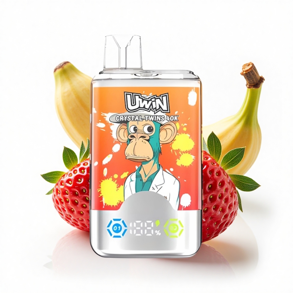 UWIN Crystal Twins 40000 Puff Çilek Muz Aşkı 32ml 850mAh