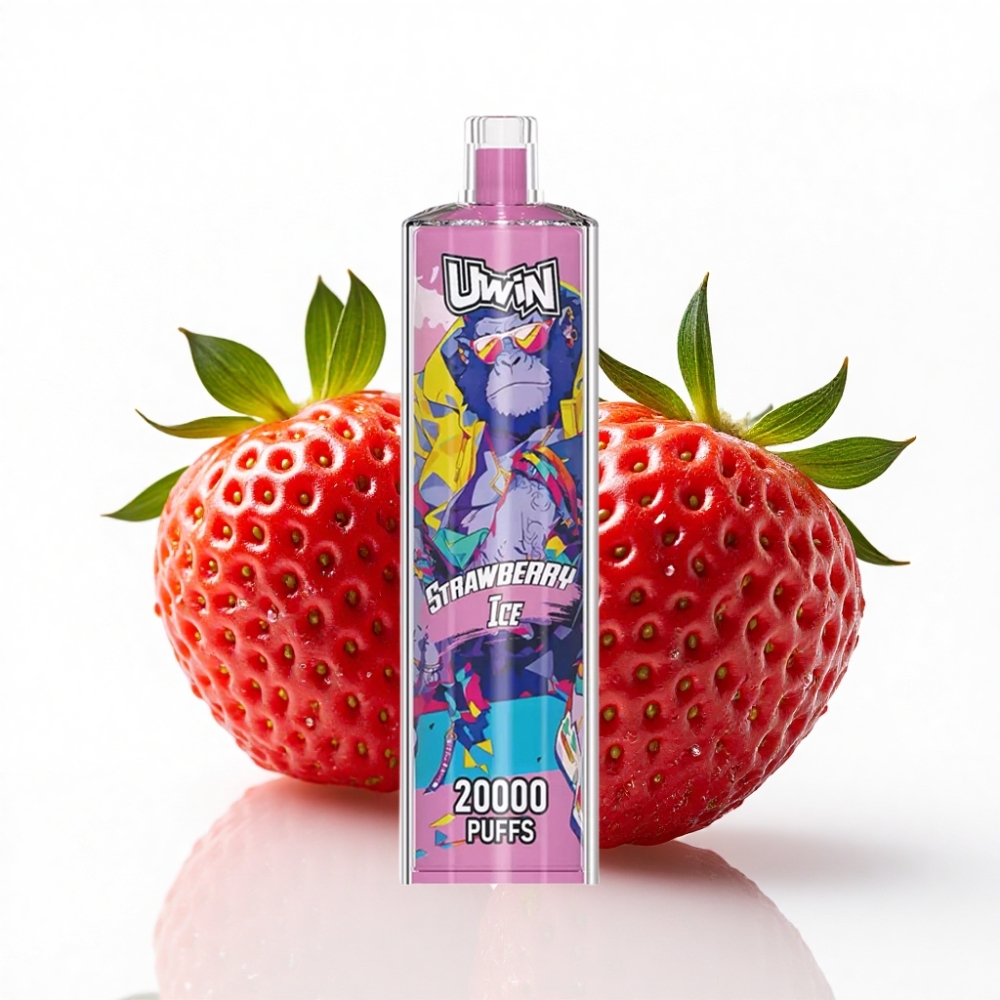 Uwin Shisha Hookah Crystal 20000 Puffs 22ml Çilek Buz