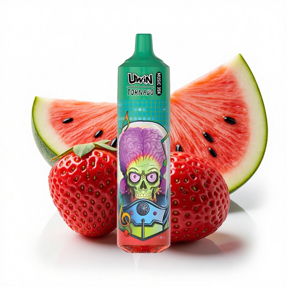Uwin Tornado 35K Çilek Karpuz Aromalı Music Disposable Vape 600mAh Type-C