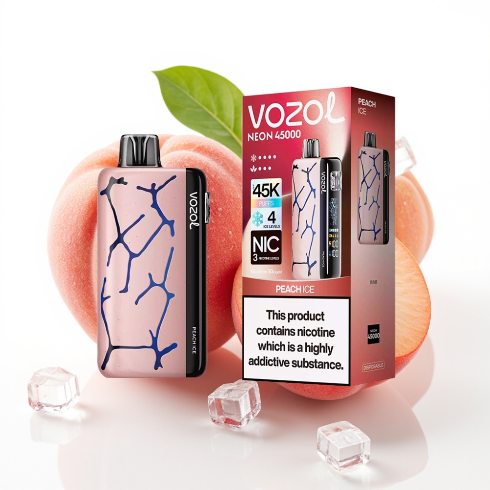 Vozol Neon 45000 Puf Şeftali Buz 4 Ice Modu 3 Hava Akışı Modu