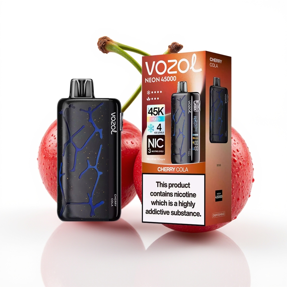 Vozol Neon 45K 45000 Puff 4 Ice Modu 3 Hava Akışı Cherry Kola