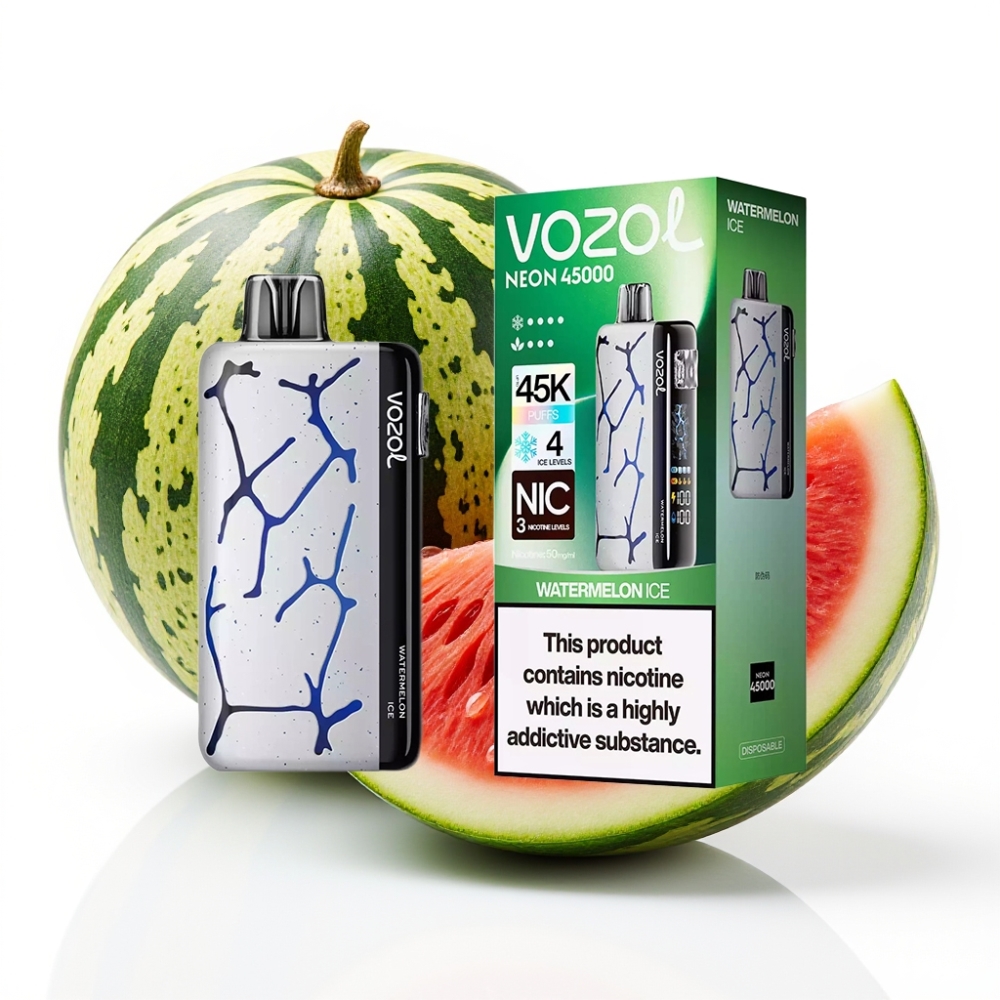 Vozol Neon 45K 45000 Puff Ayarlanabilir Hava Akışı Karpuz Buz Disposable Vape