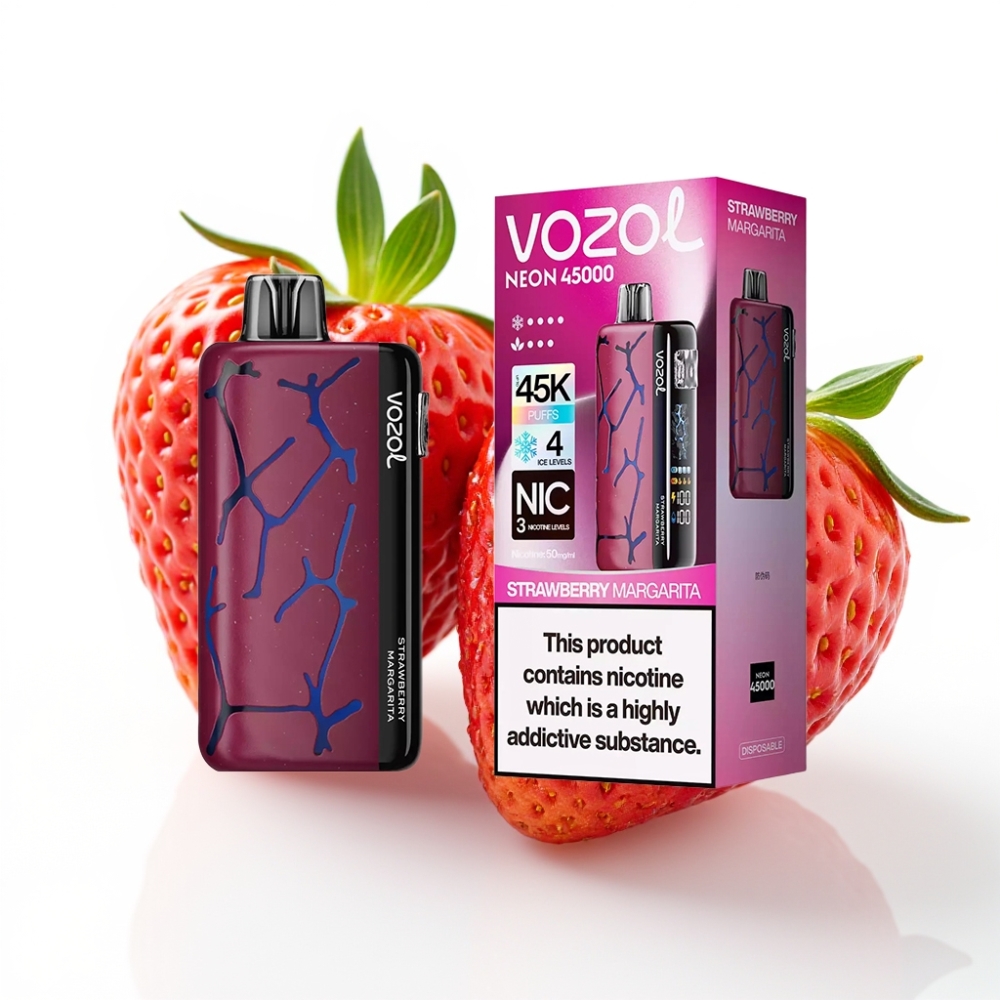 Vozol Neon 45K 45000 Puff Ayarlanabilir Hava Akışı ve Buz Çilek Margarita