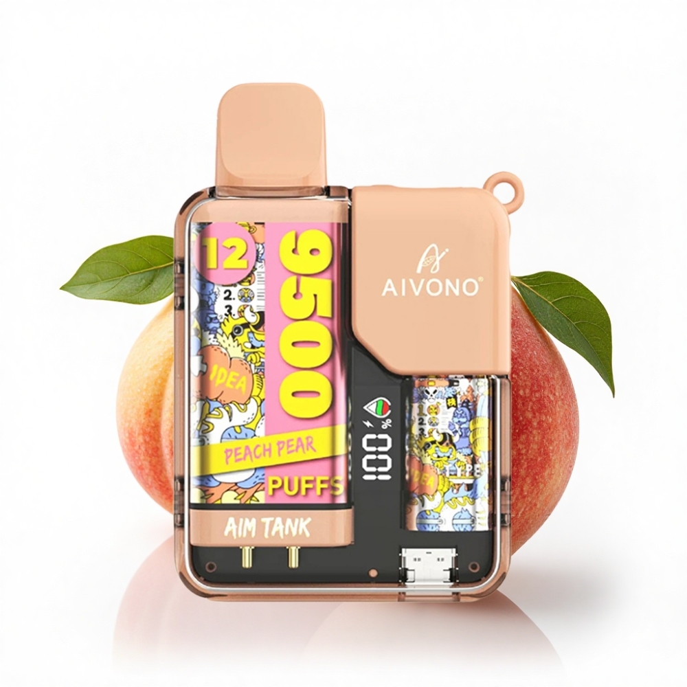 Aivono AIM-TANK 9500 Puff 18ml Şeftali Armut LCD Ekran
