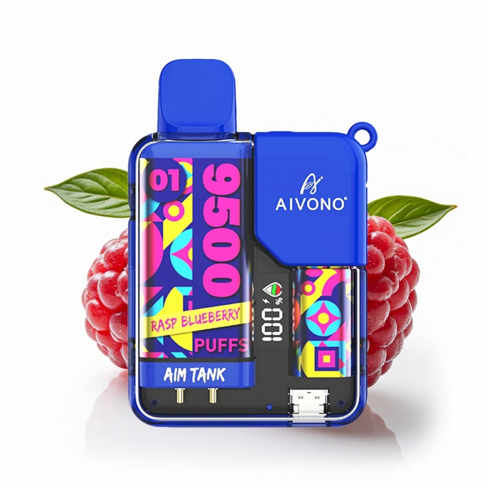 Aivono AIM-TANK 9500 Puffs 18ml LCD Ahududu Yabanmersini