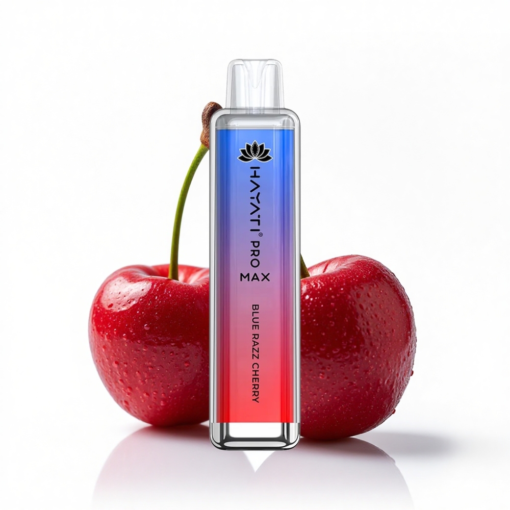 Hayati Pro Max 4000 Puff Çift 1.1 Ohm Mesh Bobinli Mavi Ahududu Kiraz