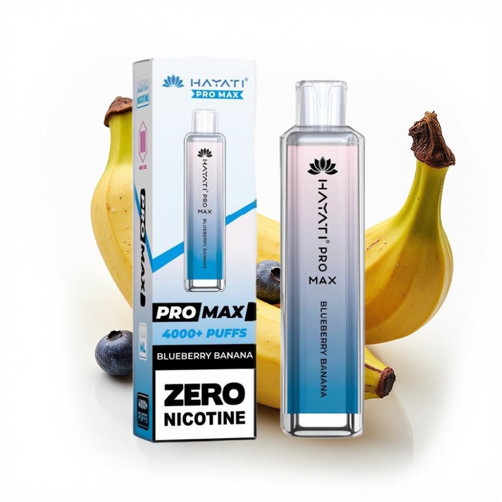 Hayati Pro Max 4000 Puff Çizgili Muzlu Yabanmersini Disposable Vape 1400mAh