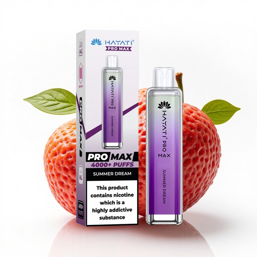 Hayati Pro Max 4000 Puffs Çift 1.1 Ohm Mesh Bobinli Yaz Rüyası Disposable Vape