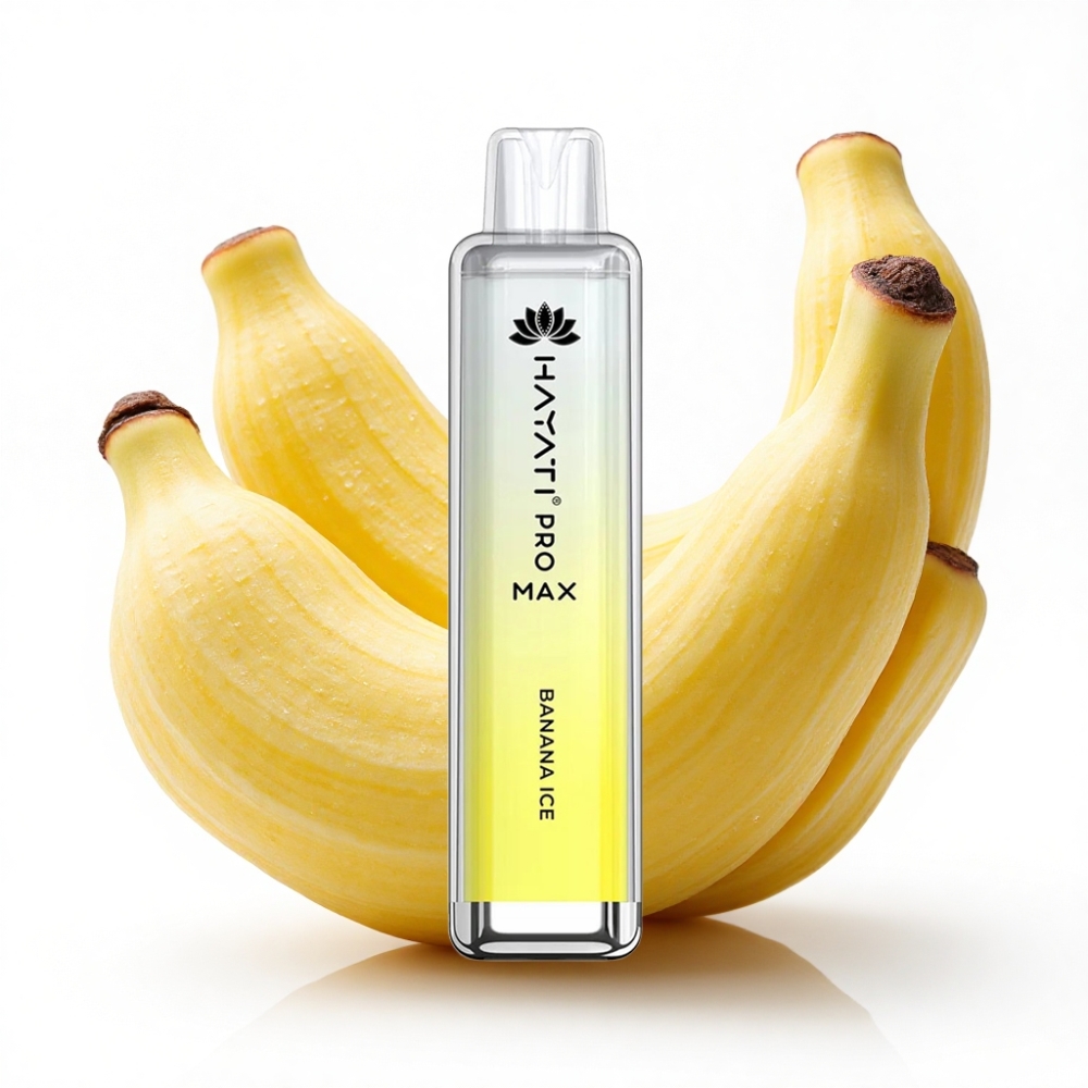 Hayati Pro Max 4000 Puffs Çift 1.1 Ohm Mesh Coil Şarj Edilebilir Muz Buz Disposable Vape