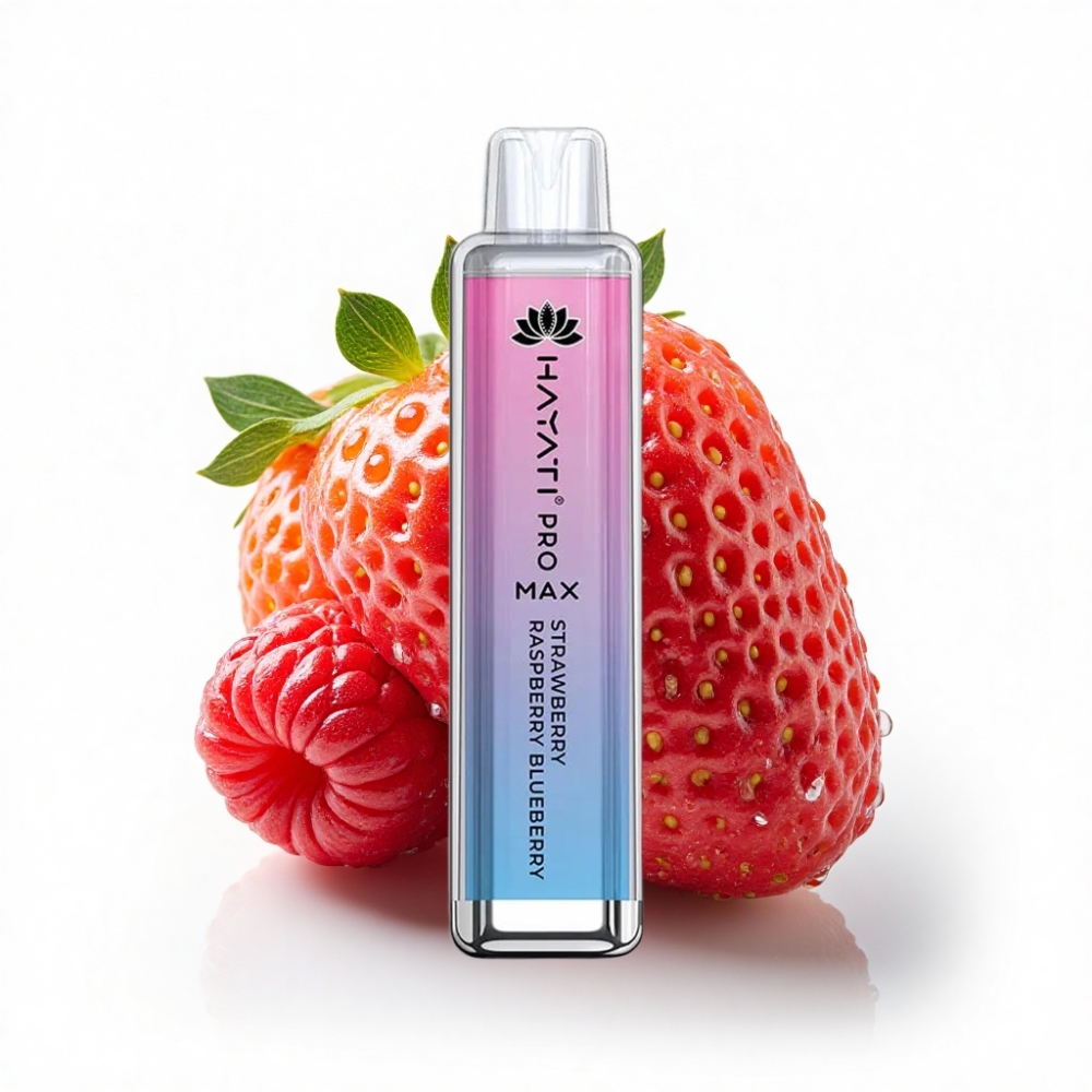 Hayati Pro Max 4000 Puffs Çilek Ahududu Yabanmersini LED Işık