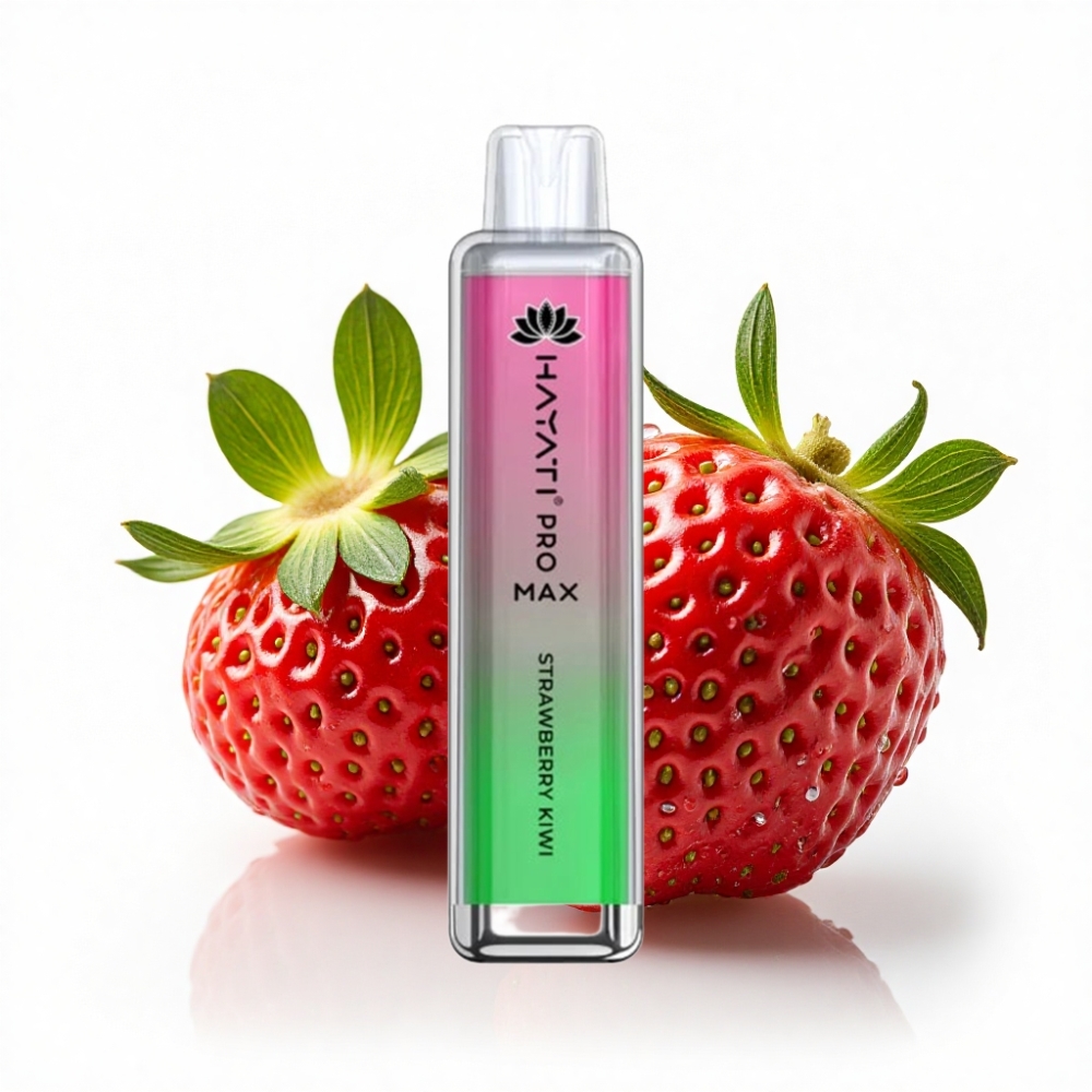 Hayati Pro Max 4000 Puffs Çilek Kivi Aromalı Şarj Edilebilir LED Işıklı