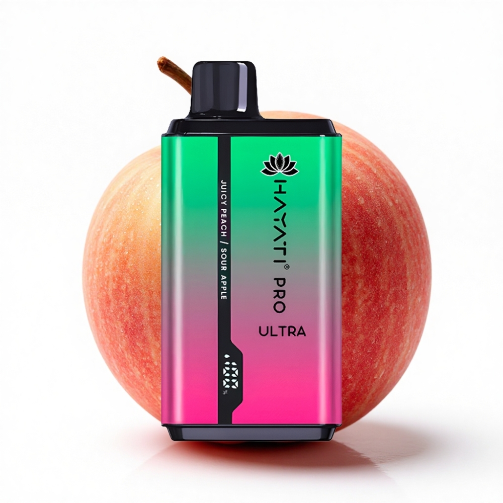 Hayati Pro Ultra 15000 Puf 850mAh Ekşi Elma Şeftali Aromalı