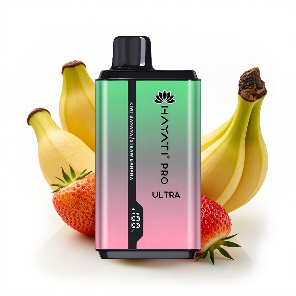Hayati Pro Ultra 15000 Puff 2x12ml Kivi Muz Çilek Muz Aromalı
