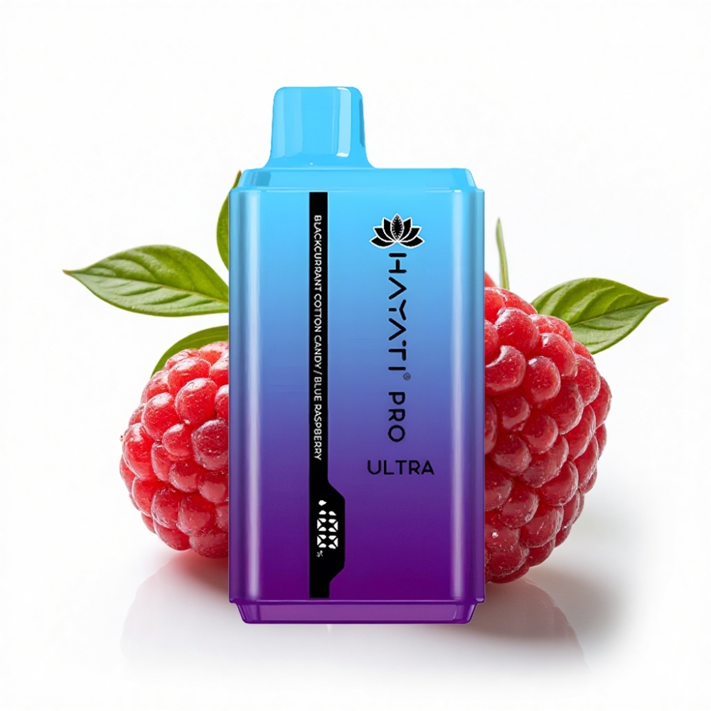 Hayati Pro Ultra 15000 Puff 2x12ml Siyah Frenk Üzümü Pamuk Şekeri Mavi Ahududu