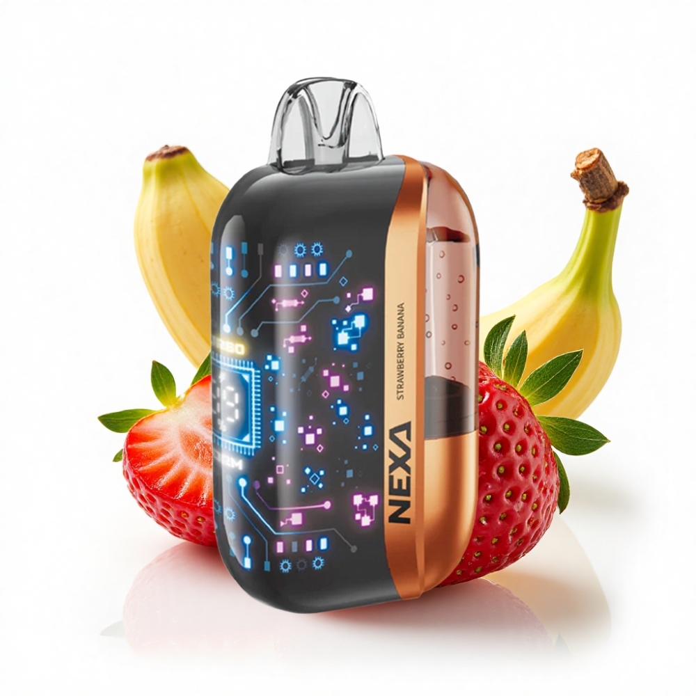 NEXA Ultra 50000 Puff 20ml Çilek Muz Display Screen Disposable Vape
