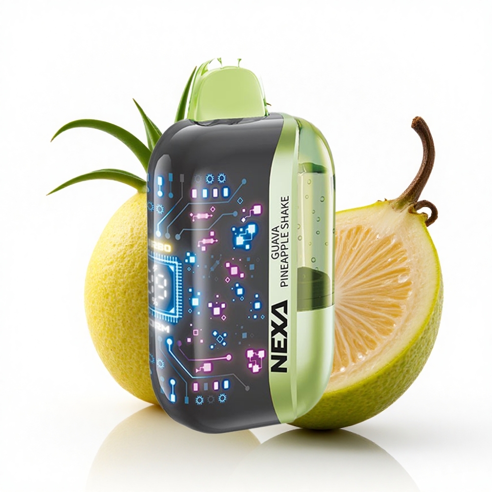 NEXA Ultra 50K 50000 Puff 20ml Guava Ananas Shake Display Ekranlı Disposable Vape