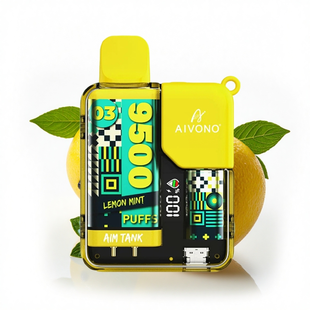 Turkey bulk wholesale Aivono AIM-TANK 9500 Puff 18ml LCD Limon Nane